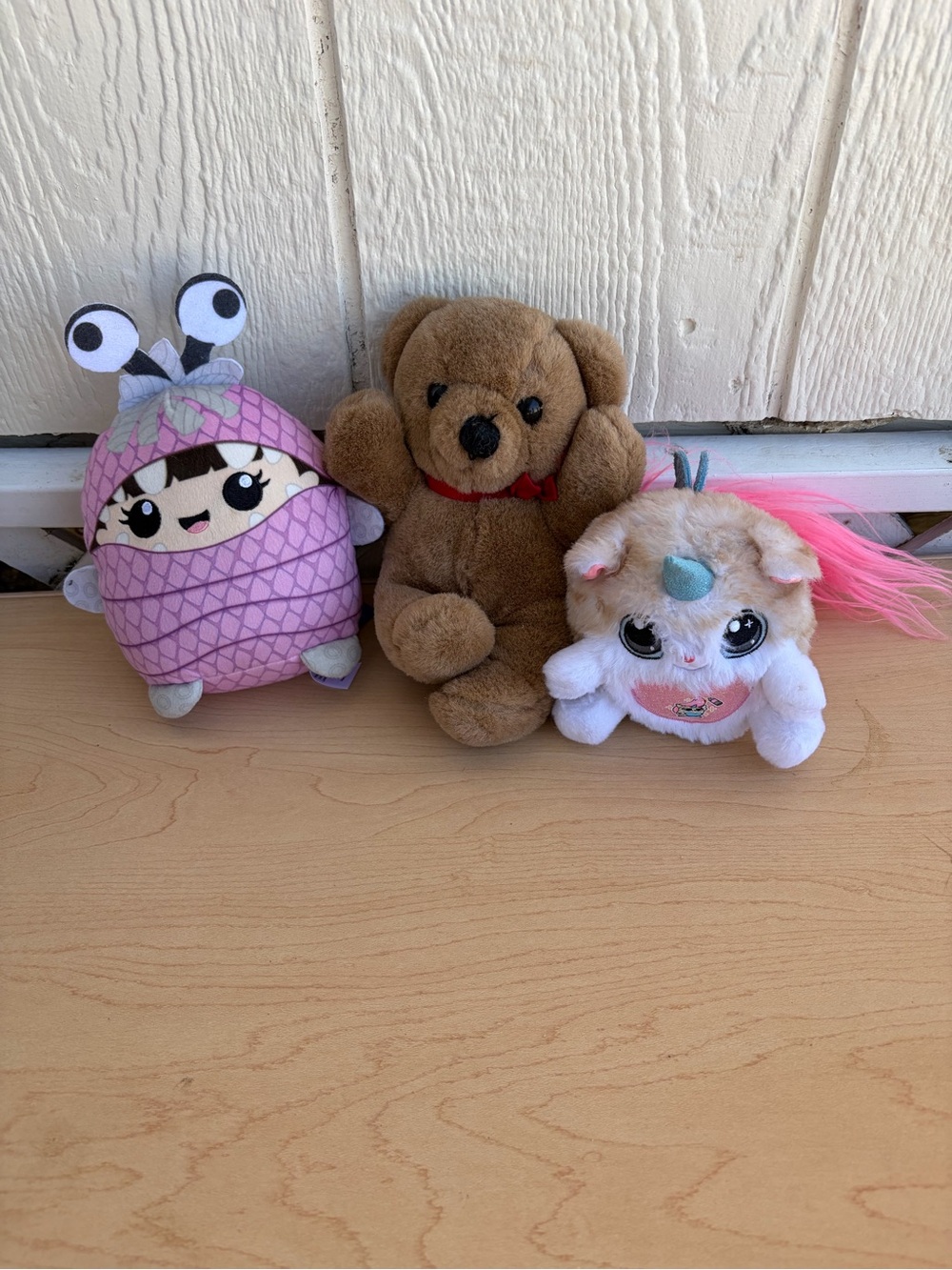 Plush Pets Trio - Pink, Brown & White Small Pet Plushies